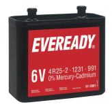 PILE 825 6V SALINE PLASTIQUE EVEREADY TYPE 4R25-2