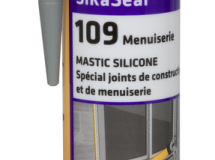 Mastic silicone neutre universel SikaSeal 109 Menuiserie Translucide - cartouche de 300 ml