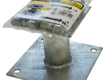PIED POTEAU FIXE 48x100 + FIXATIONS Bte 10
