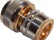 raccord rapide arrosage securité Ø19 avec bague de sécurité en laiton nickelé