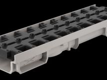 Caniveau bas en PVC avec grille invisible piétonne / véhicule légé - long. 0,5m