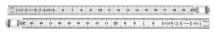 REGLET ACIER INOXYDABLE FLEXIBLE 50CM X 13MM (VRAC)