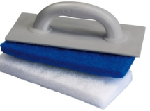 PLATOIR + 2 TAMPONS ABRASIFS L 28 l 14 h 2,5CM