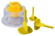 KIT 200 CROISILLONS CROIX 2MM + 50 TETES TRANSPARENTES
