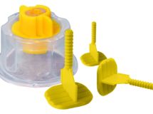 KIT 200 CROISILLONS CROIX 2MM + 50 TETES TRANSPARENTES