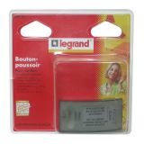 POUSSOIR SONNERIE 230V HORIZONTAL BL