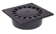 SIPHON COUR 25X25 SORTIE 80/90/100 GRIS FONCE - SC891