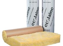 Rouleau de laine de verre ECOLAINE COMBLE - long. 3,5m x larg. 1,2m x ep. 240mm - R = 6