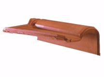 Tuile de rive à rabat droite à emboîtement terre cuite Méridionale Rose - long. 43 cm