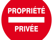 SIGNALISATION EXTERIEURE ET INTERIEURE PROPRIETE PRIVEE D.300mm - Plaque en PS Choc.