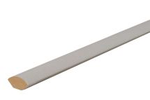 Quart de rond prépeint MDF blanc - long. 2440 mm - section 18