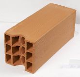 Brique en terre cuite 12 TRS A GORGE - long. 50cm x haut. 20cm x ep. 20 cm