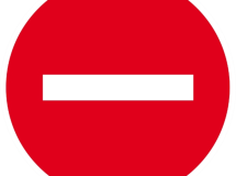 SIGNALISATION EXTERIEURE ET INTERIEURE SENS INTERDIT D.300mm - Plaque en PS Choc.