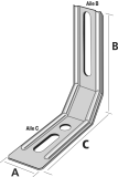 EQUERRE NERVUREE PAN COUPE 145/80/30/1,5