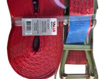 SANGLE D ARRIMAGE A CLIQUET INVERSE ROUGE 9MX50MM