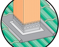 Abergement zinc fixe de cheminée pour boisseau 26x26cm
