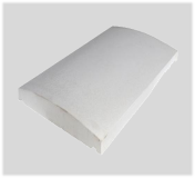 DESSUS DE MUR BOMBE TON BLANC 28X50
