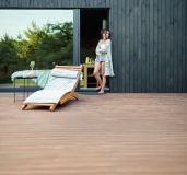 Lame terrasse Pin rouge 145x27 T4 marron lisse StQPB 4.20M