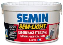 ENDUIT REBOUCHAGE & LISSAGE SEM LIGHT ROUGE POT 0.5 L