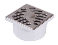 SIPHONNETTE DIAMETRE 40/50 GRILLE INOX 10X10 - SIHJ10I