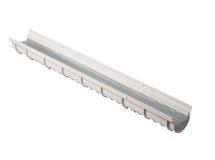 Caniveau décoratif avec grille MEA DECO STONE - long. 1,00m x larg. 131mm x haut. 99mm - classe A15