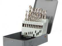 Coffret métallique 19 forets HSS meulé PRO din 338 angle 118° Ø1 à 10 mm par 0,5 mm