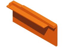 Rive à emboîtement droite La Gauloise terre cuite Brun Artésien - long. 41,8 cm x larg. 15,1 cm