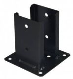 PIED DE POTEAU POUR BOIS RAINURÉ 9 X 9 HT 150 NOIR Bte de 10