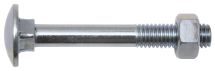 Boulon tête ronde collet carré 6x70 mm Acier Zingué Boite x 10 SWG
