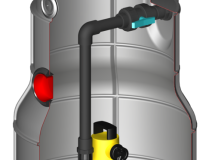 Poste de relevage 1 pompe eaux claires sur trepied