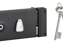 SERRURE APPLIQUE 4 GORGES A FOUILLOT 140X80MM DROITE 2 CLES