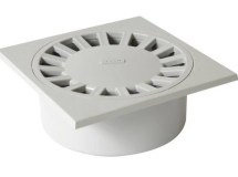 SIPHON COUR 25X25 SORTIE 80 90 100 GRIS CLAIR - SC891G