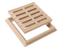 GRILLE DE SOL AVEC CADRE 200 X 200 SABLE - GRC20S