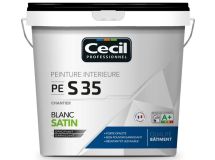 Peinture intérieure PE S35 chantier satin blanc - seau de 5L