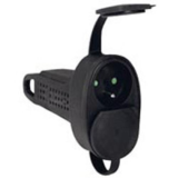 BIPLITE 2 X 16 AMPERES CAOUTCHOUC A RACCORD