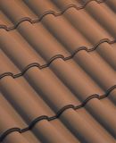 Tuile terre cuite Romane Sans Vieilli masse - long. 42 cm x larg. 27,3 cm