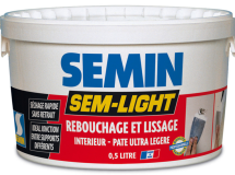 ENDUIT REBOUCHAGE & LISSAGE SEM LIGHT ROUGE POT 0.5 L