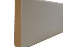 Plinthe bord arrondi revêtu papier mélaminé blanc - long. 2400 mm x larg. 70 mm x ep. 10 mm