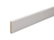 Plinthe bord arrondi prépeinte MDF blanc - long. 2440 mm x larg. 80 mm x ep. 14 mm