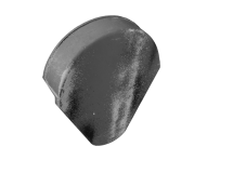 Fronton de rive à rabat chartreuse/franche-comté/gallo-romane/losangée/marseille/plate de pays/régence terre cuite rouge - long. 7,2 cm x larg. 31,2 cm