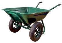 Brouette verte 150 L 2 roues gonflables