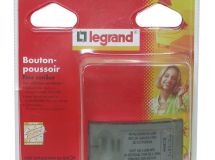 POUSSOIR SONNERIE 230V HORIZONTAL BL