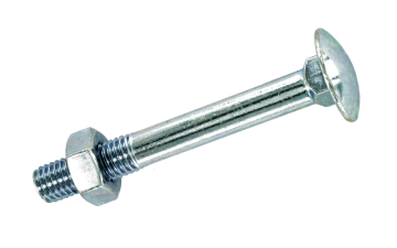 Boulon tête ronde collet carré 8x80 mm Acier Zingué Boite x 25 VYNEX